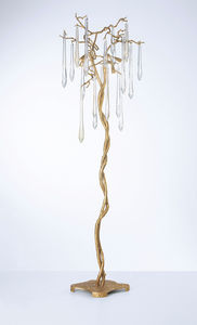 floor-standing lamp / traditional / glass / bronze