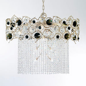 pendant lamp / classic / metal / crystal