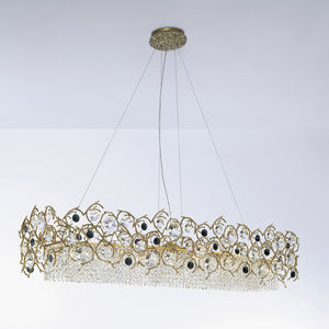 pendant lamp / classic / metal / glass