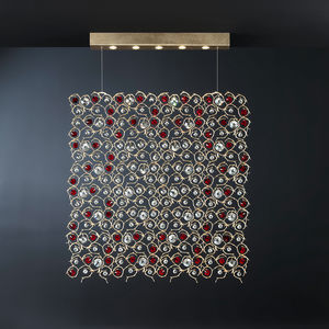 pendant lamp / classic / metal / glass