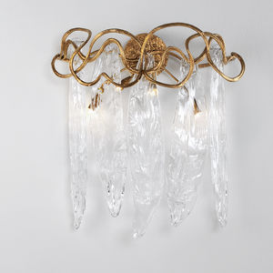 traditional wall light / bronze / glass / LED