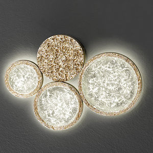 contemporary wall light / bronze / glass / LED