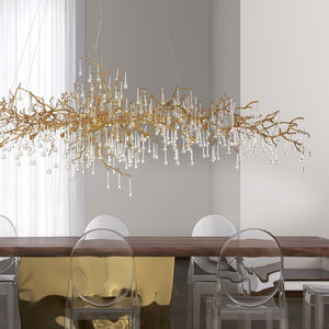 pendant lamp / original design / metal / glass