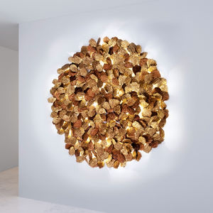 contemporary wall light / metal / LED / round
