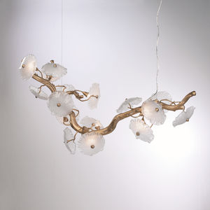 pendant lamp / contemporary / bronze / Murano glass