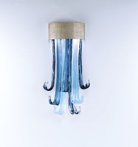 contemporary wall light / metal / glass / LED