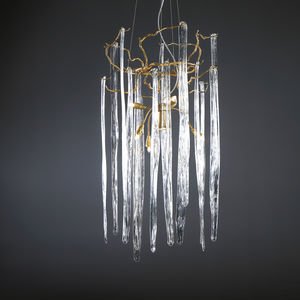 pendant lamp / traditional / bronze / crystal