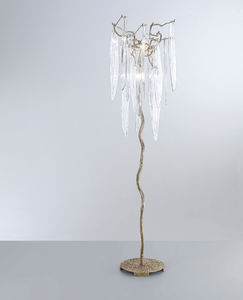 floor-standing lamp / original design / bronze / crystal