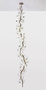 traditional ceiling light / glass / bronze / LED