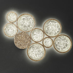 contemporary wall light / bronze / glass / LED