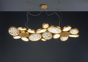 pendant lamp / contemporary / bronze / glass