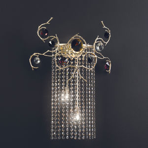classic wall light / bronze / crystal / halogen