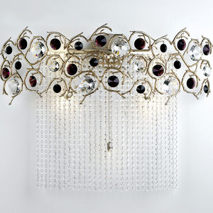 classic wall light / bronze / crystal / halogen