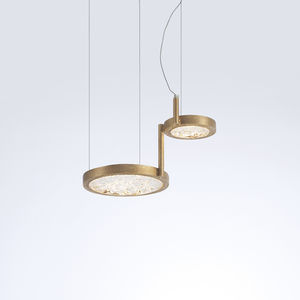 pendant lamp / contemporary / bronze / glass