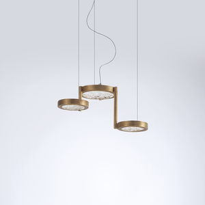 hanging lamp / contemporary / bronze / glass
