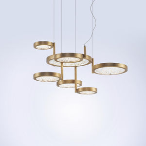 pendant lamp / contemporary / bronze / glass