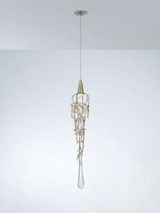 hanging lamp / contemporary / bronze / glass