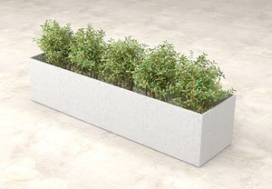 fiber-reinforced concrete planter / rectangular / contemporary / for public spaces