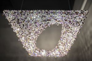 contemporary chandelier / crystal / handmade