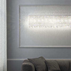 contemporary wall light / crystal / handmade