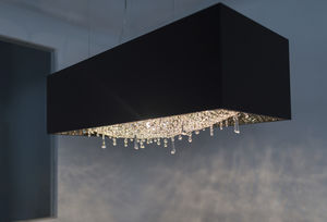 contemporary chandelier / crystal / oak / halogen