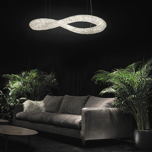 contemporary chandelier / crystal / LED