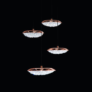 pendant lamp / contemporary / Swarovski® crystal / brass