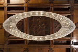 contemporary chandelier / crystal / handmade