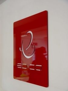 door signage plate / wall-mounted / plastic