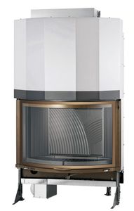 closed wood hearth / 1-sided / cast iron
