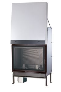 closed wood hearth / 1-sided / cast iron
