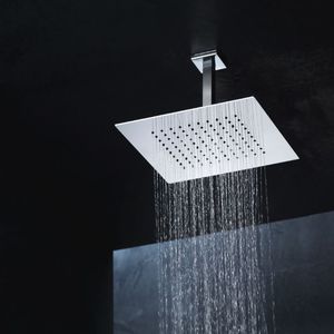 ceiling-mounted shower head / square / rain / waterfall