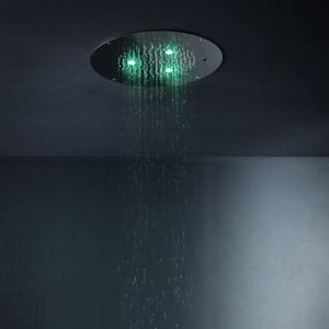 recessed ceiling shower head / round / rain / waterfall