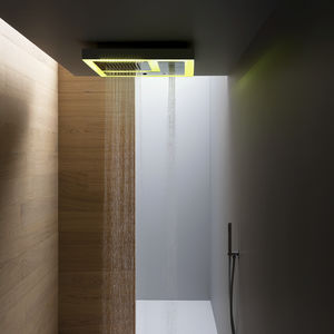 recessed ceiling shower head / square / rain / with chromotherapy