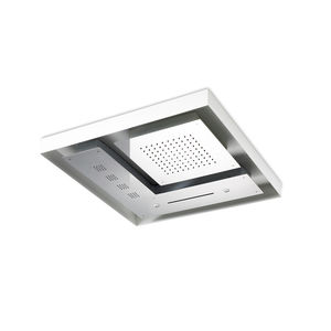 recessed ceiling shower head / square / rain / with chromotherapy
