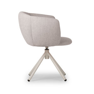 contemporary visitor armchair / fabric / swivel / with armrests