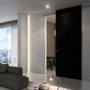 indoor door / sliding / wooden / full-height