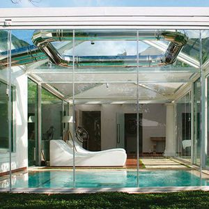 sliding and stacking patio door / aluminum