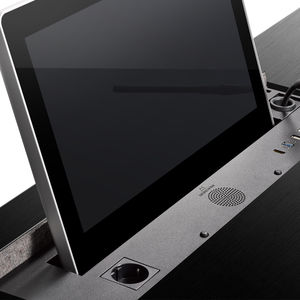 retractable touch screen / conference table / built-in