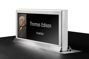 conference table touch screen / wall-mounted / retractable