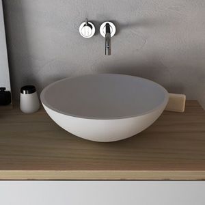 countertop washbasin / round / Solid Surface / contemporary