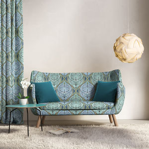 upholstery fabric / for curtains / patterned / polyester