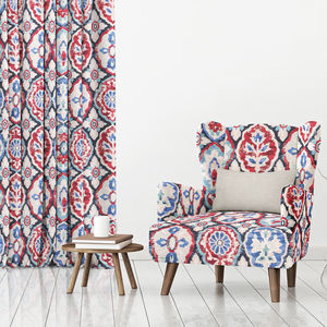 upholstery fabric / floral pattern / polyester / jacquard