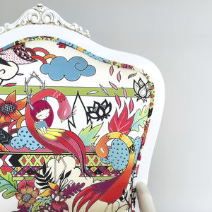 curtain fabric / upholstery / patterned / cotton
