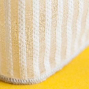 striped sheer curtain fabric / polyester