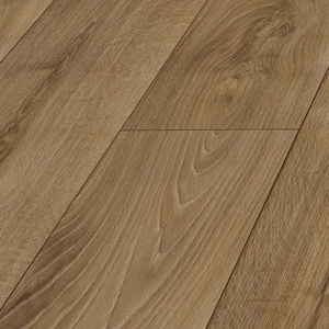 oak laminate flooring / clip-on / wood look / residential