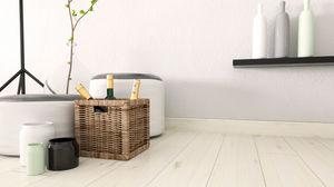 wooden laminate flooring / glued / residential