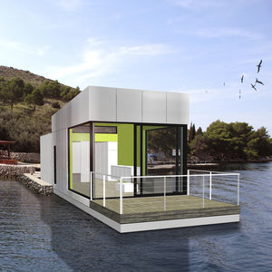 floating house / contemporary / two floor / energy-efficient