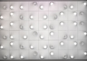 radiant suspended ceiling / PVC / panel