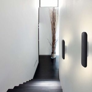 contemporary wall light / fabric / LED / linear